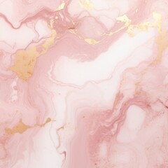 A detailed painting capturing the intricate pattern of a pink and gold marble texture, featuring tints and shades of magenta, peach, and cumulus hues.generated by AI