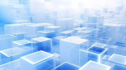 Obraz premium 3d rendering of white and blue abstract geometric background. Scene for advertising, technology, showcase, banner, game, sport, cosmetic, business, metaverse. Sci-Fi Illustration. Product display