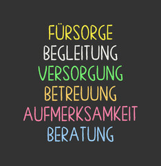 Palliative Care, Palliativversorgung, Kreideschrift