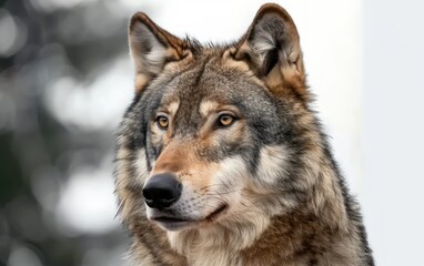 Fototapeta premium Majestic Wolf Portrait