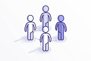 Conceptual image of connected human figures illustrating networking social interactions and community building