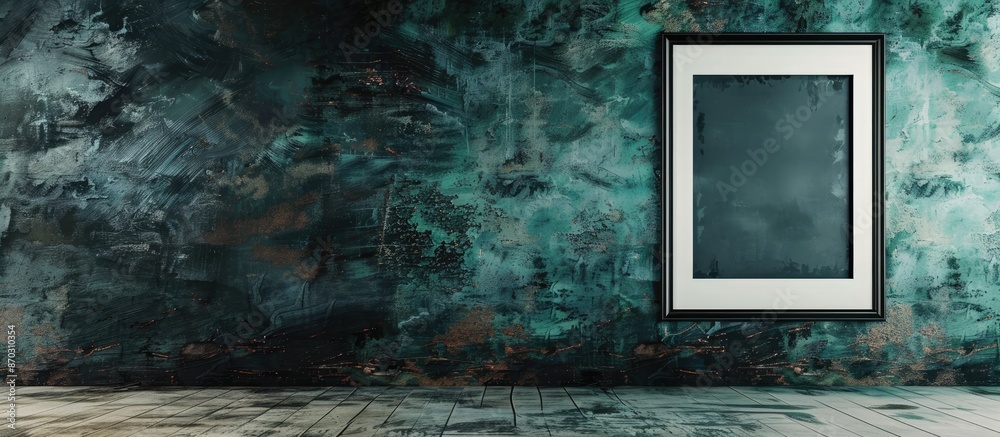 Fototapete blank frame with wall in gallery. with copy space image. place for adding text or design