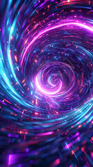 3D render of an abstract cosmic background in ultra violet