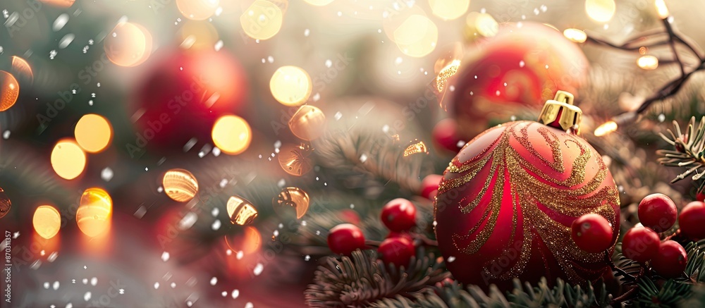 Aufkleber Christmas decoration. with copy space image. Place for adding text or design