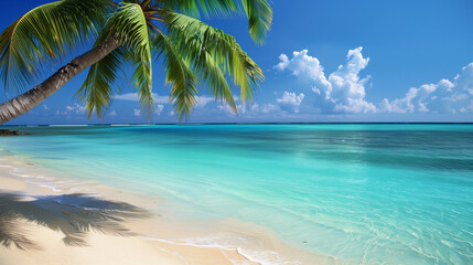 Beautiful summer paradise  beach view landscape with sand and sea