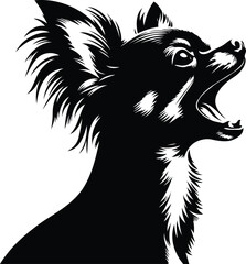 A Dog Standing Alone silhouette vector art illustration