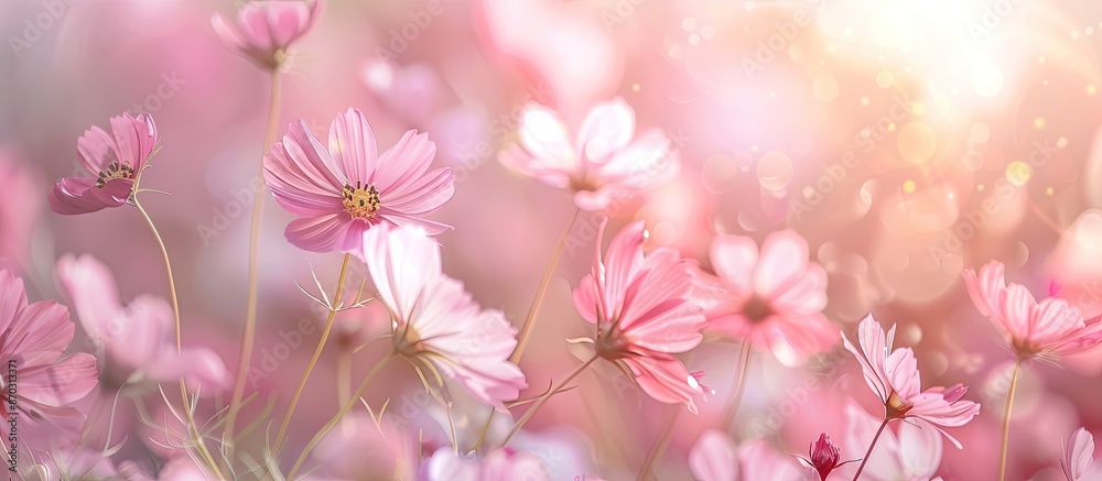 Aufkleber blurry sweet flower background with copy space image.