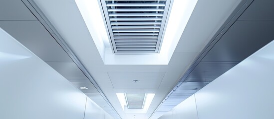 Obraz premium air ventilation white on a ceiling . with copy space image. Place for adding text or design