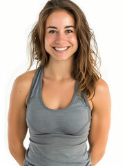 Fototapeta premium a female wear exercise outfit and smiling