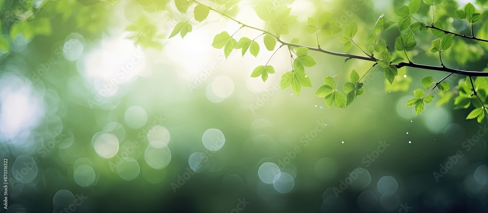 Leinwandbilder Blurry photos with bokeh effect under a tree, featuring a fresh and healthy concept in nature, for use as a background with copy space image.
