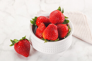 Sweet srawberry in the bowl