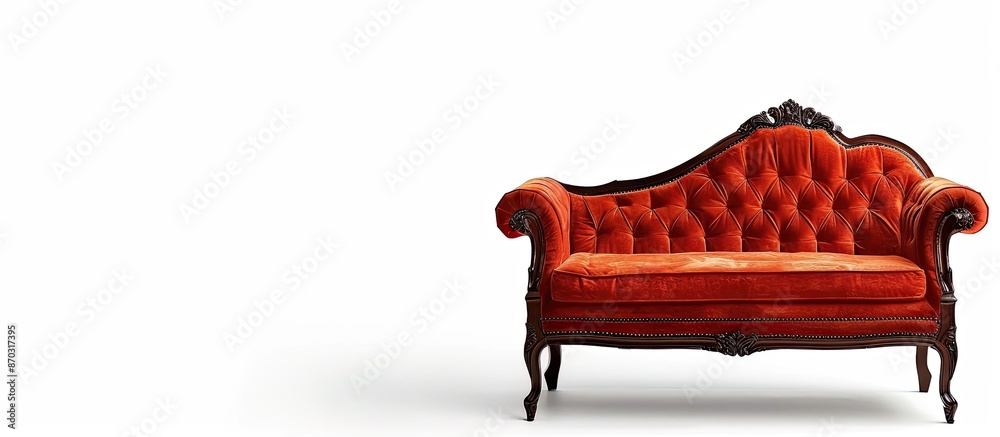 Fototapete sofa isolated on white. with copy space image. place for adding text or design