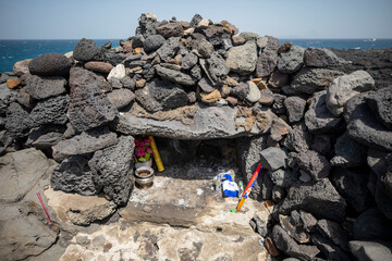 대한민국의 남쪽 끝에 있는 섬인 마라도의 아름다운 풍경이다.