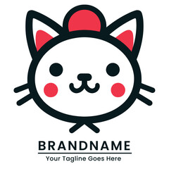 Playful and friendly robot logo with a cute and approachable design great for tech startups or educational products