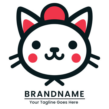 Playful and friendly robot logo with a cute and approachable design great for tech startups or educational products