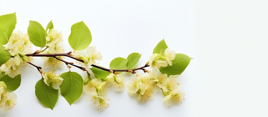 A blooming linden branch provides a frame for your text in this copy space image.