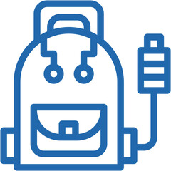 Vector Icon Smart Bag, Futuristic, Artificial Intelligence, Electronics, Technology