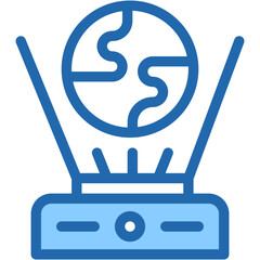Vector Icon Hologram, Science Fiction, Robotics, Electronics, Technology