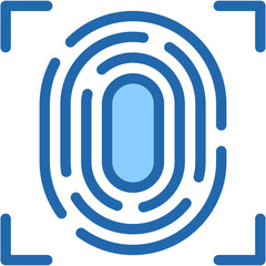 Vector Icon Fingerprint, Scanner, Technology, Touch Id, Security
