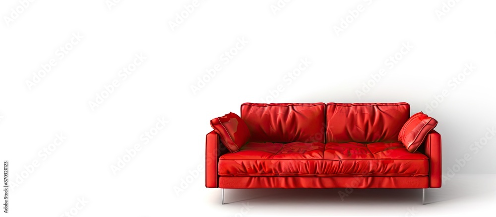 Aufkleber Isolated couch over white background. with copy space image. Place for adding text or design