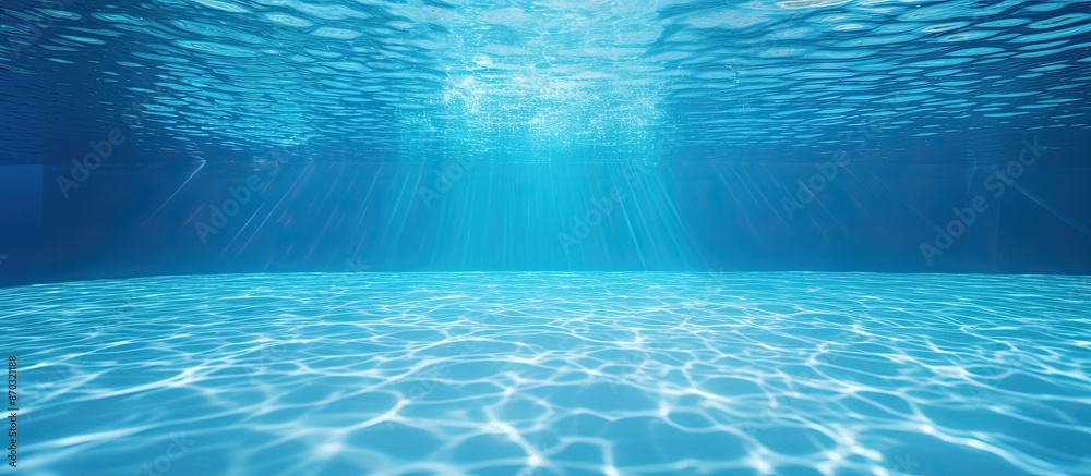 Aufkleber Background of an empty swimming pool underwater, perfect for a copy space image.