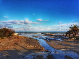 beach in the morning