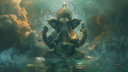 mystical ganesha illustration