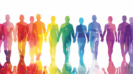 Unity in Diversity. A vibrant and dynamic visual representation celebrating diversity and inclusion. 