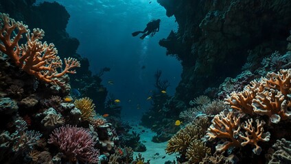 A story inspired by a diver's encounter with an ancient coral formation ai_generated