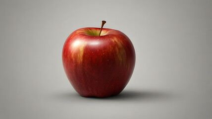 red apple on white background