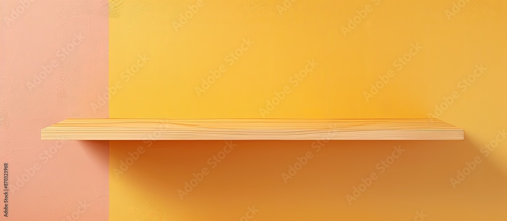 Aufkleber Shelf Plywood Handmade pastel background  Design  Isolated. with copy space image. Place for adding text or design