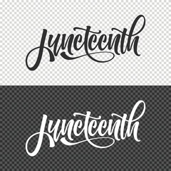 juneteenth lettering clipart element design