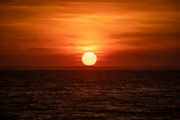 sunset over the sea