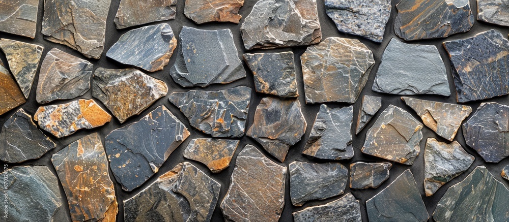 Aufkleber Complimentary stone tile pattern background with empty space for product or ad copy in design with copy space image included.