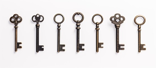 Keys displayed on a plain white background with room for additional images.