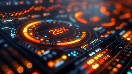 Obraz premium graphic of database concept with graph chart