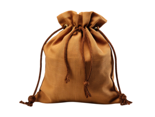 linen pouch bag isolated