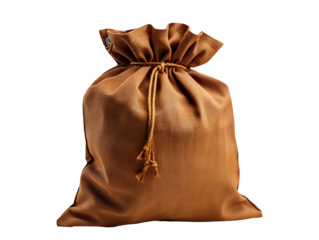 linen pouch bag isolated