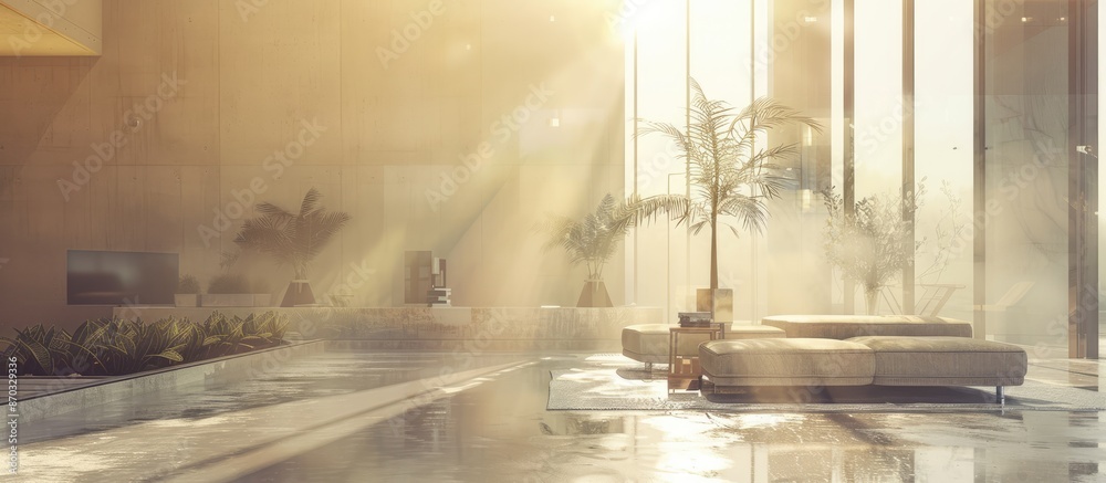 Poster new apartment construction site, industry and technical concepts. with copy space image. place for a