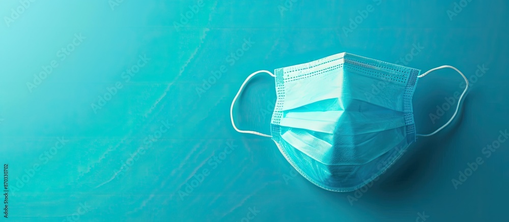 Aufkleber isolated medical surgical face mask with a filter on a background with copy space image.