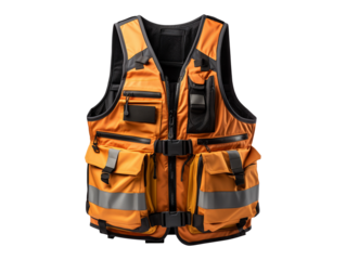 orange safety vest jacket isolated