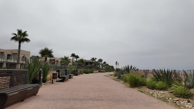 View of the Taghazout village in Morocco.