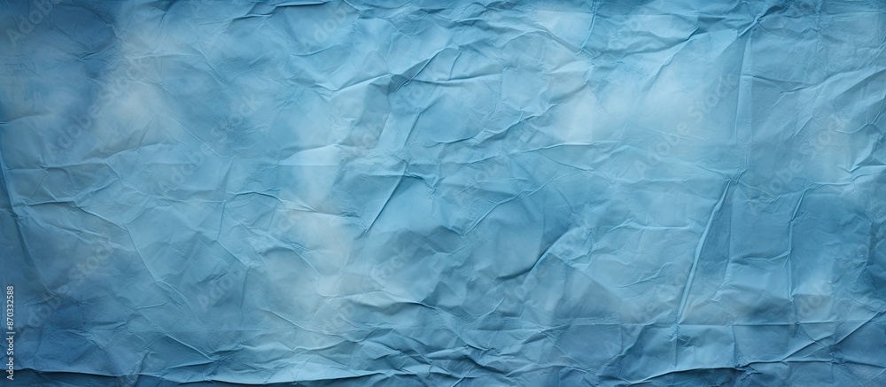 Poster textured background of crumpled blue grunge paper with copy space image.