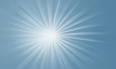 Abstract sunburst pattern in light blue sky