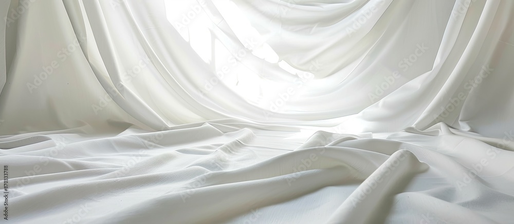 Aufkleber a white sheet on a white backdrop with copy space image.