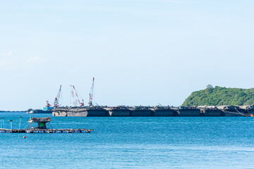 Serene boat sailing in the tranquil sea during capturing the essence of maritime adventure and coastal beauty