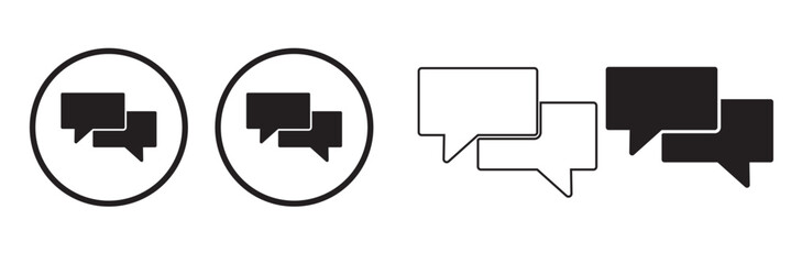 chat bubble quotes icon set. quote mark collection. Speech mark. inverted commas symbol. vector illustration