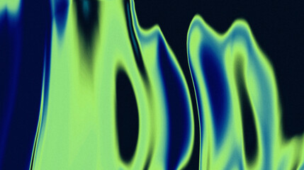 Abstract liquid grainy gradient background in trendy y2k style. Melting or flowing warm colors and shapes. Thermal blurred colorful design with noise texture