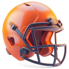 Fototapeta premium 3D Minimalist Football Helmet on White Background