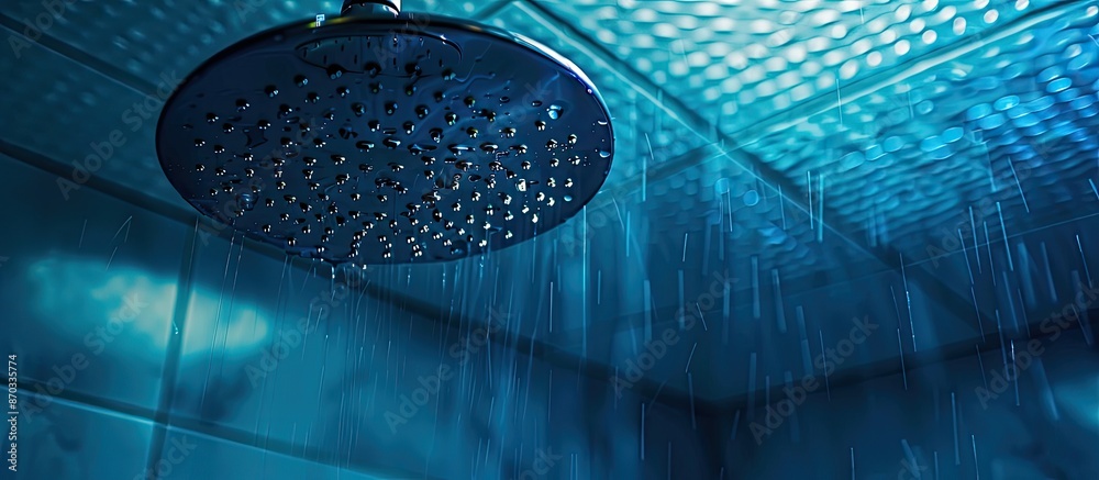 Aufkleber Shower head. with copy space image. Place for adding text or design